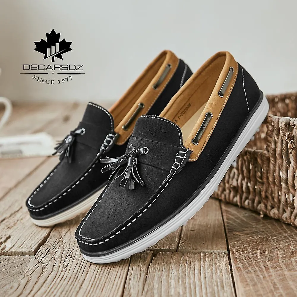 Men Loafers Shoes Spring 2023 New Flock Suede Leather Men Casual Shoes Man Fashion Classic Comfy Slip-on Men Boat Shoes