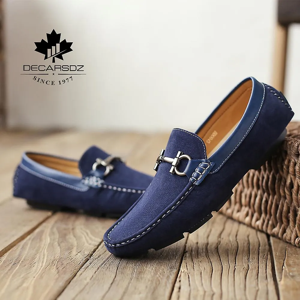 Men Shoes 2023 New Spring Loafers Shoes Man High Quality Flock Suede Leather Fashion Drive Comfy Classic Boat Shoes Men