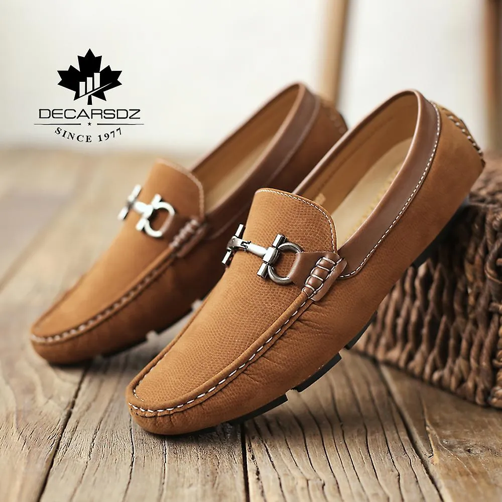 Men Shoes 2023 New Spring Loafers Shoes Man High Quality Flock Suede Leather Fashion Drive Comfy Classic Boat Shoes Men