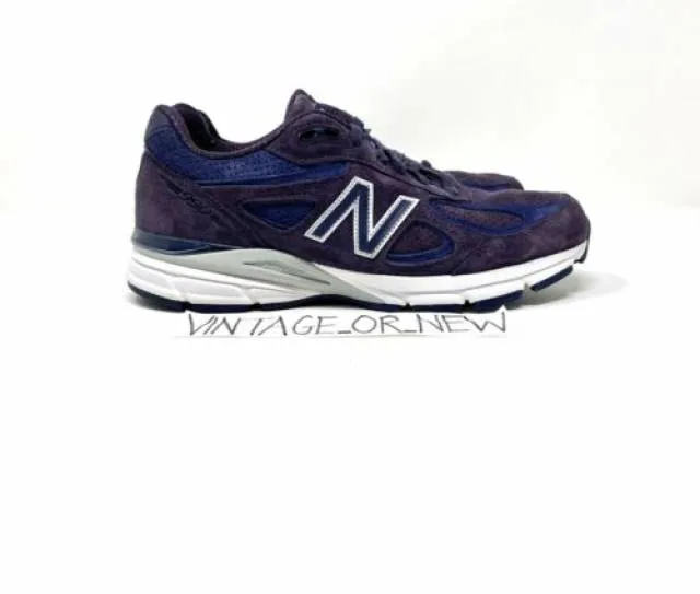 Men's new balance 900v4 m990ep4 elderberry purple suede running shoes sz 8