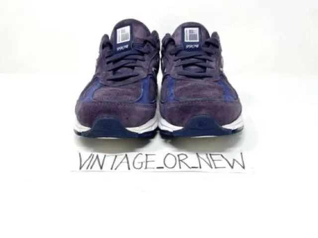 Men's new balance 900v4 m990ep4 elderberry purple suede running shoes sz 8