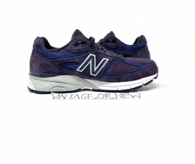 Men's new balance 900v4 m990ep4 elderberry purple suede running shoes sz 8