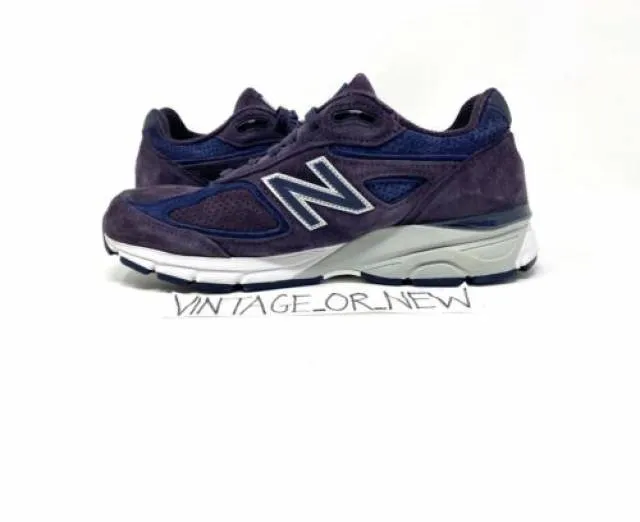 Men's new balance 900v4 m990ep4 elderberry purple suede running shoes sz 8