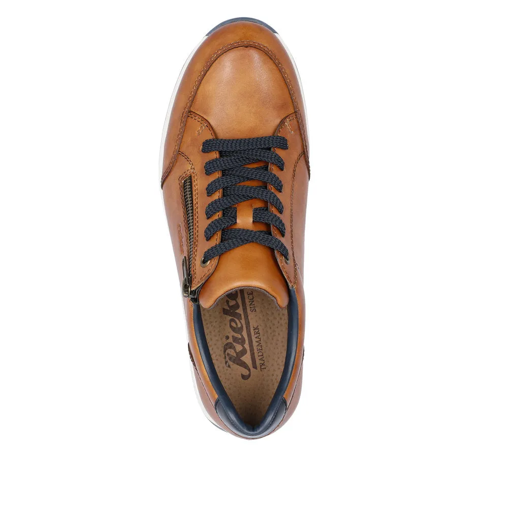 Men's Rieker 11903 Tan Zip Shoe