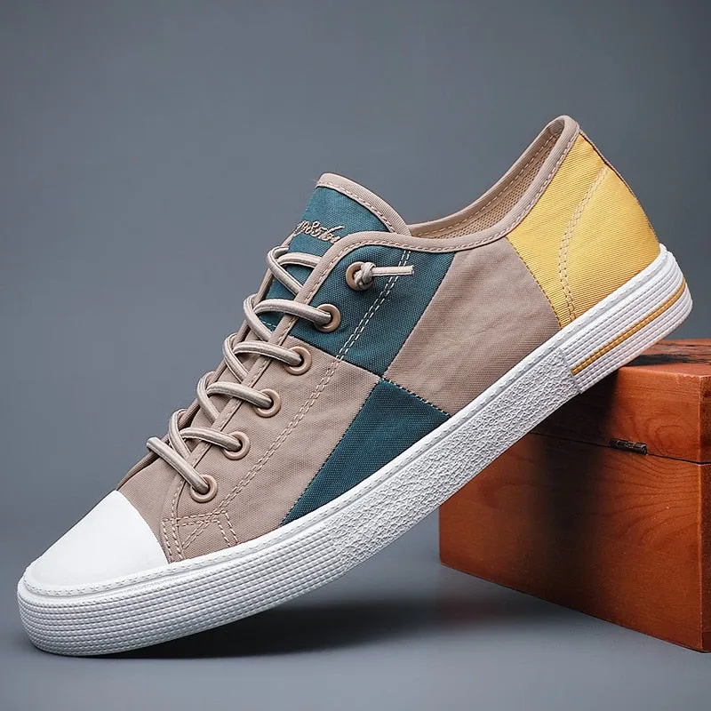 Mens Summer Geometric Canvas Shoes Online