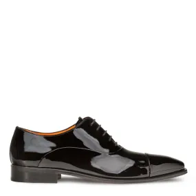 Mezlan E20264 Men's Shoes Black Patent Leather Cap-Toe Oxfords (MZ3403)