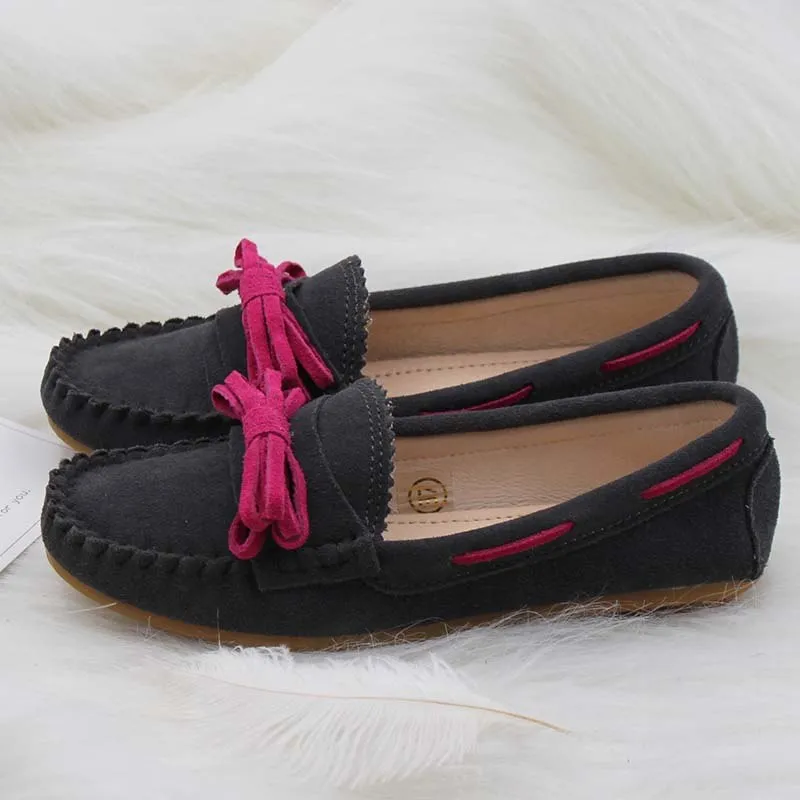 Miyagina leather flats - spring autumn casual shoes loafers.