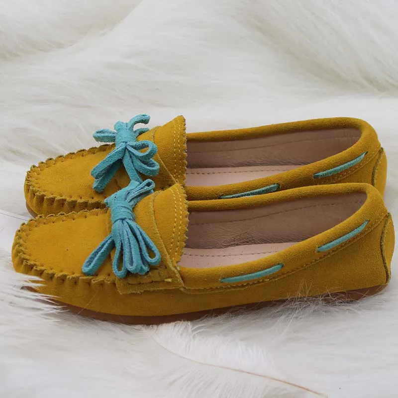 Miyagina leather flats - spring autumn casual shoes loafers.