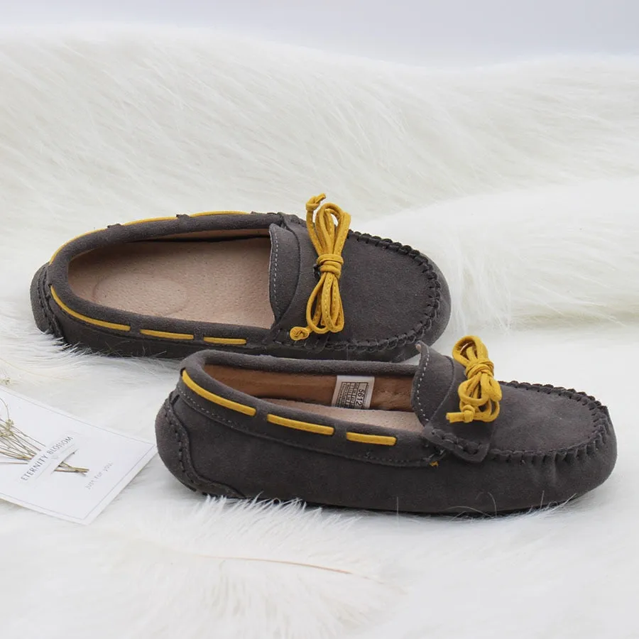 Miyagina leather women's moccasins - flat loafers for casual driving