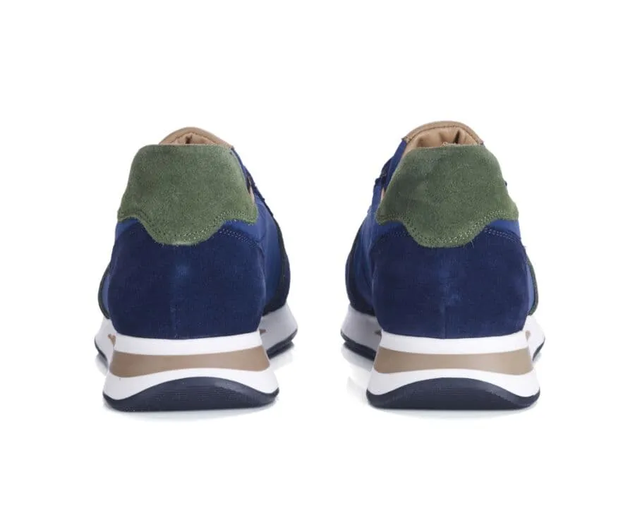 Navy suede and Green Men's Trainers - MURTOA