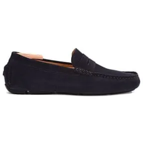 Navy Suede Men's Driving Moccasins - SEACREST II