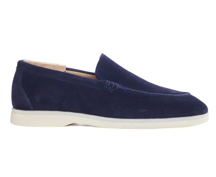 Navy Suede Men's loafers - MANASOTA II