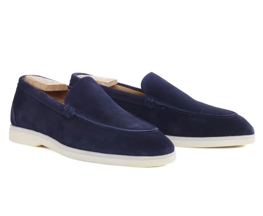 Navy Suede Men's loafers - MANASOTA II