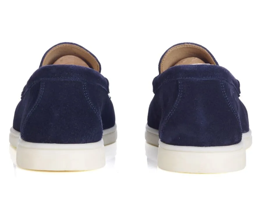 Navy Suede Men's loafers - MANASOTA II