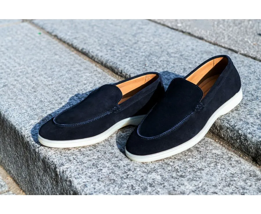 Navy Suede Men's loafers - MANASOTA II