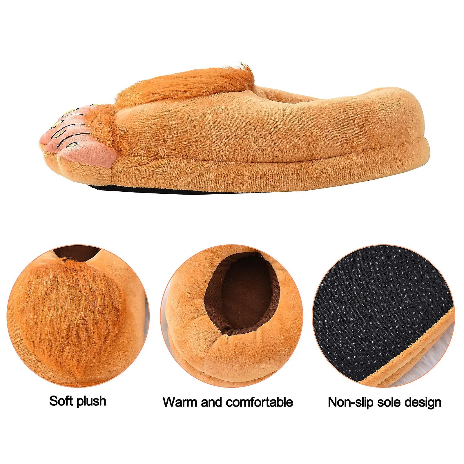 New Arrive Furry Monster Adventure Slippers Comfortable Novelty Warm Winter Hobbit Feet Slippers for Boys Girls