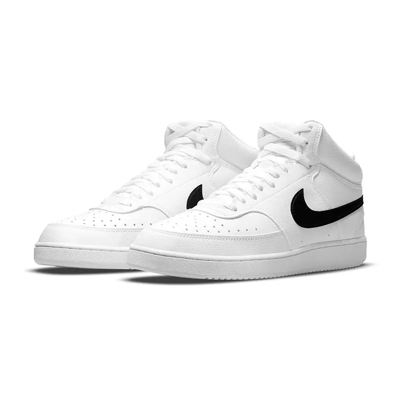 Next Nature White/White/Black Men's Court Vision Mid