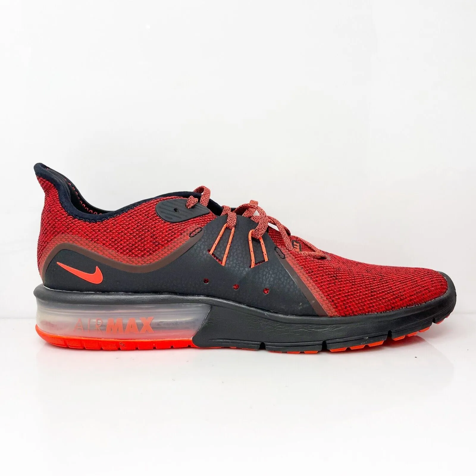 Nike Mens Air Max Sequent 3 921694-066 Red Running Shoes Sneakers Size 12