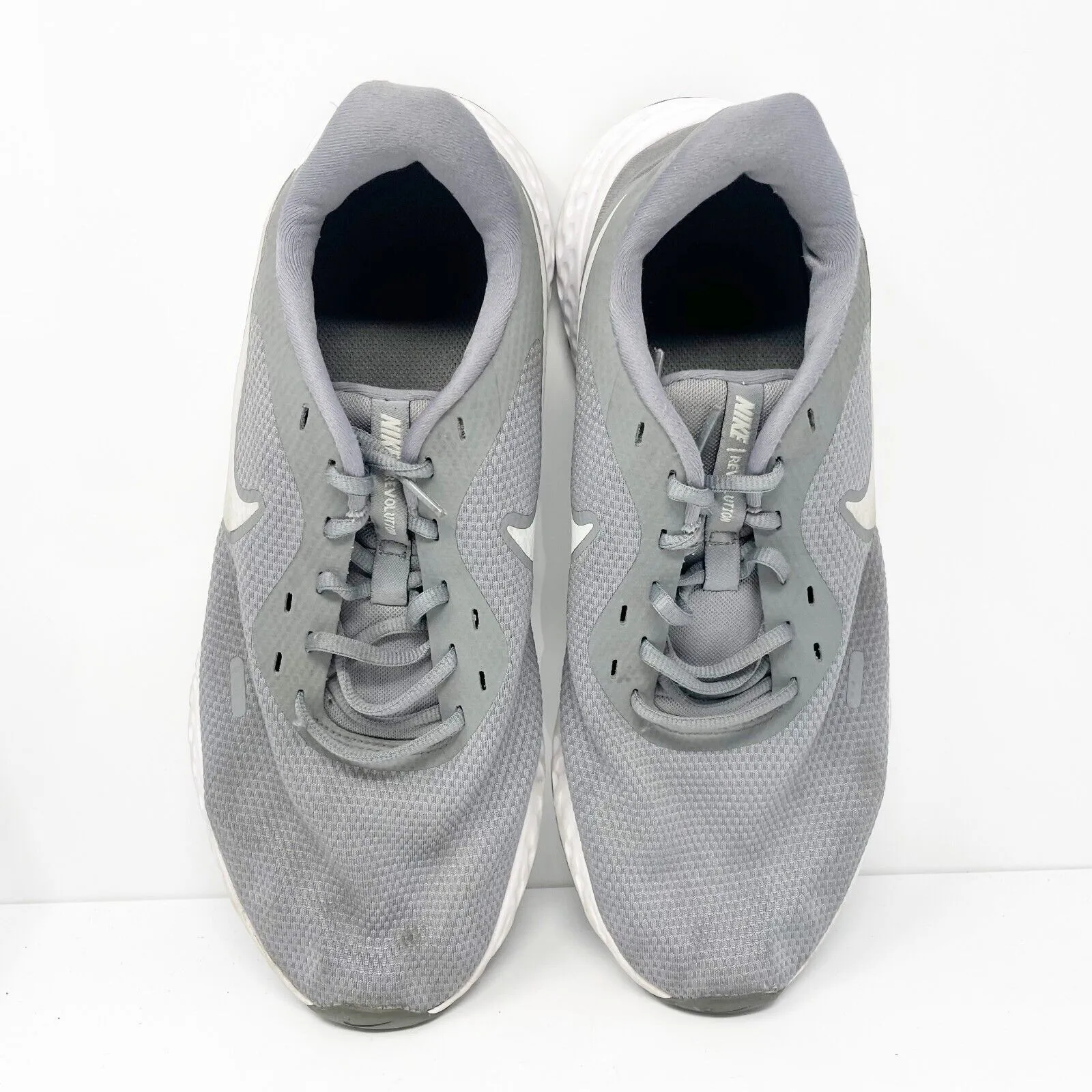 Nike Mens Revolution 5 BQ6714-002 Gray Running Shoes Sneakers Size 12.5 W