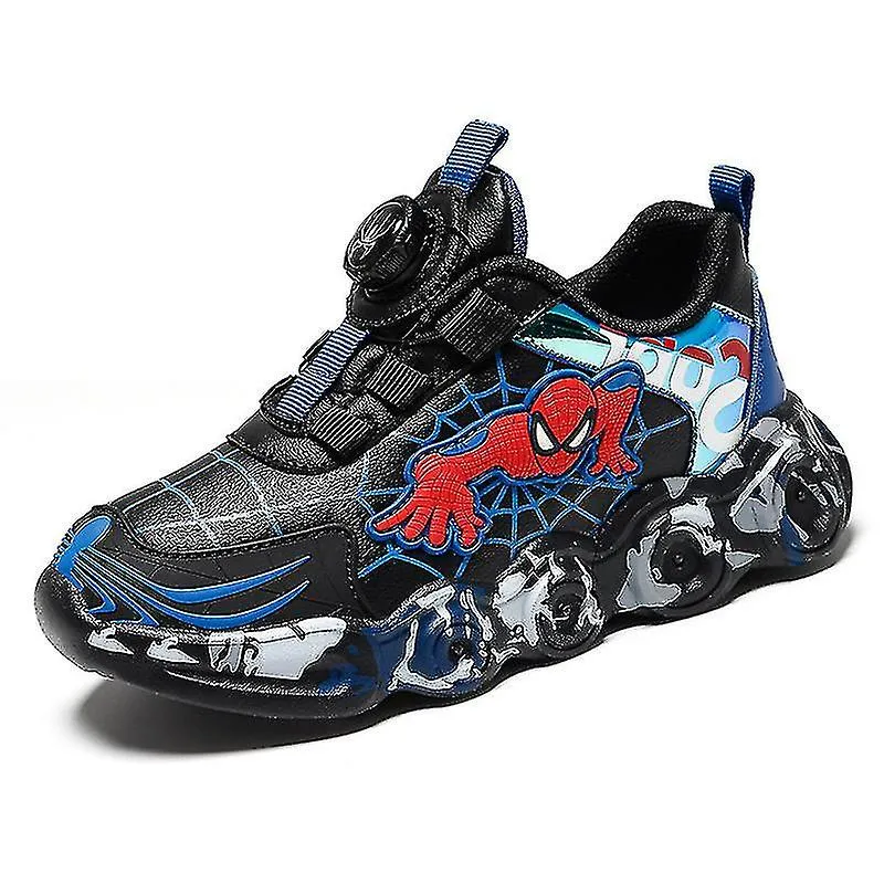 Niños Spiderman Led Light-up Shoes Baby Boys Girls Breathable Fashion Flashing Sports Shoes Sports Running Shoes Toddler Toddler