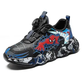 Niños Spiderman Led Light-up Shoes Baby Boys Girls Breathable Fashion Flashing Sports Shoes Sports Running Shoes Toddler Toddler