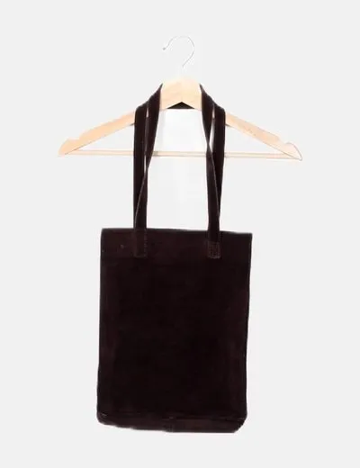 NoName Bolso tote bag ante marrón