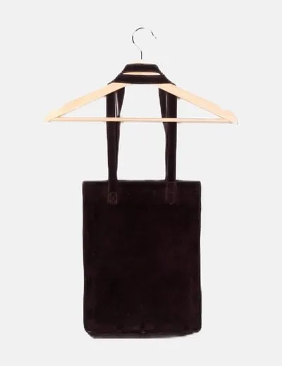 NoName Bolso tote bag ante marrón