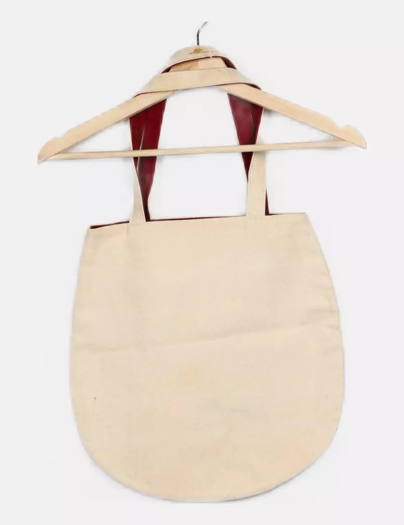 NoName Tote bag beige bordada