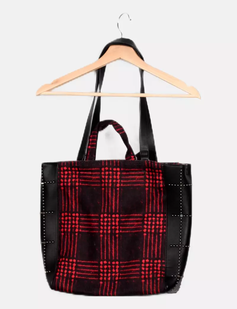 Parfois Tote bag negra estampada