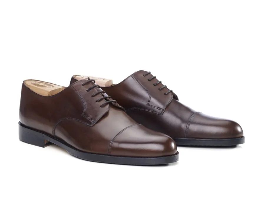 Patina Chocolate Derby Shoes - Rubber pad - MAYFAIR CLASSIC PATIN