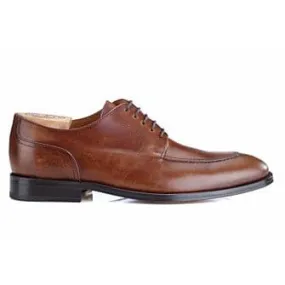 Patina Cognac Derby Shoes - Leather outsole - STOCKWOOD