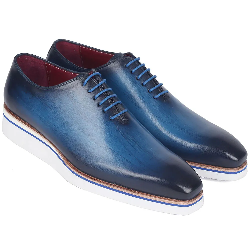 Paul Parkman Smart Casual Wholecut Oxfords Blue