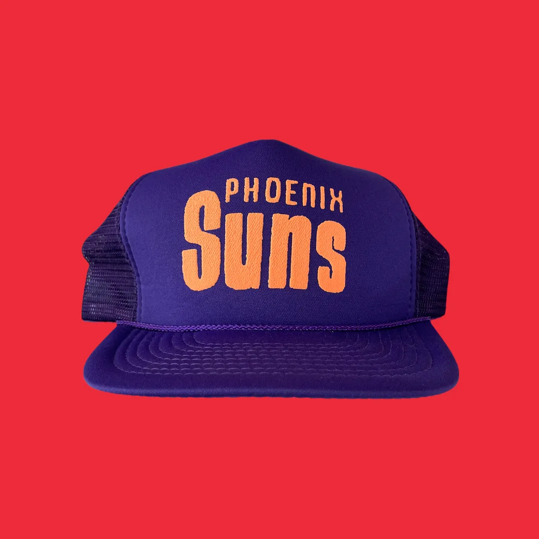 Phoenix Suns trucker hat with snapback closure