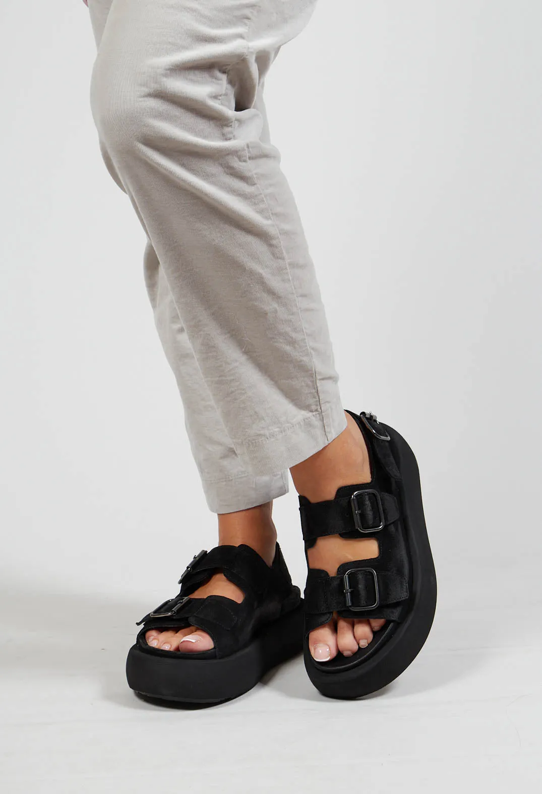 Platform Sole Sandals London Nero