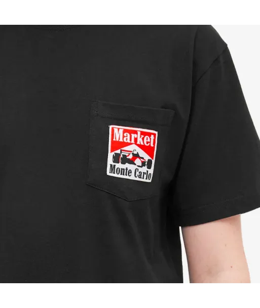 Polera Market Racing Logo Negra