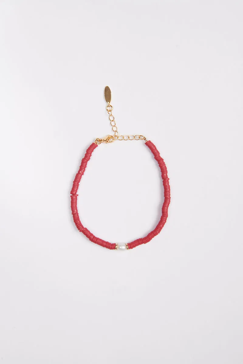 Pulsera de piedras rojas Windansea Bracelet