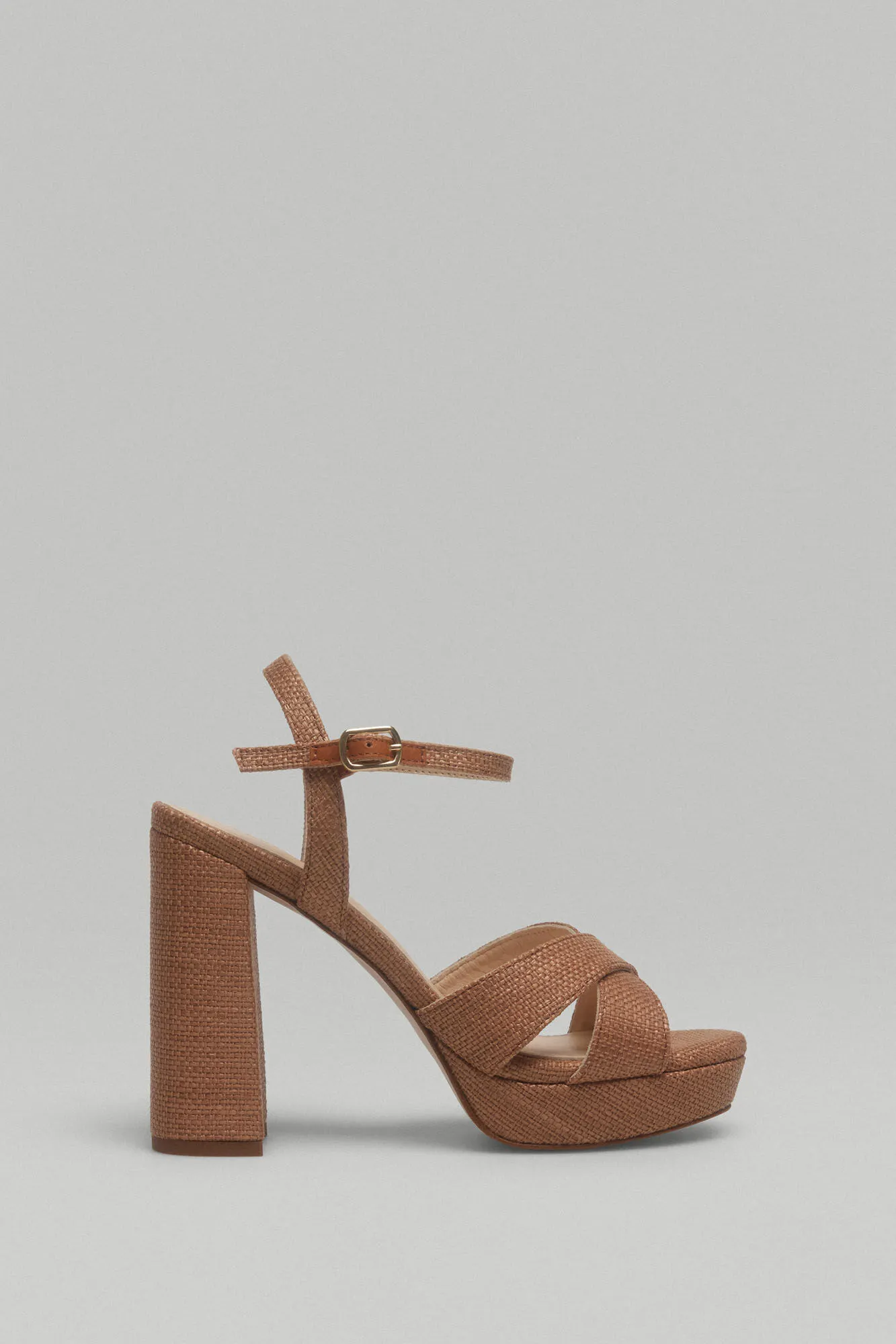 Raffia platform sandals