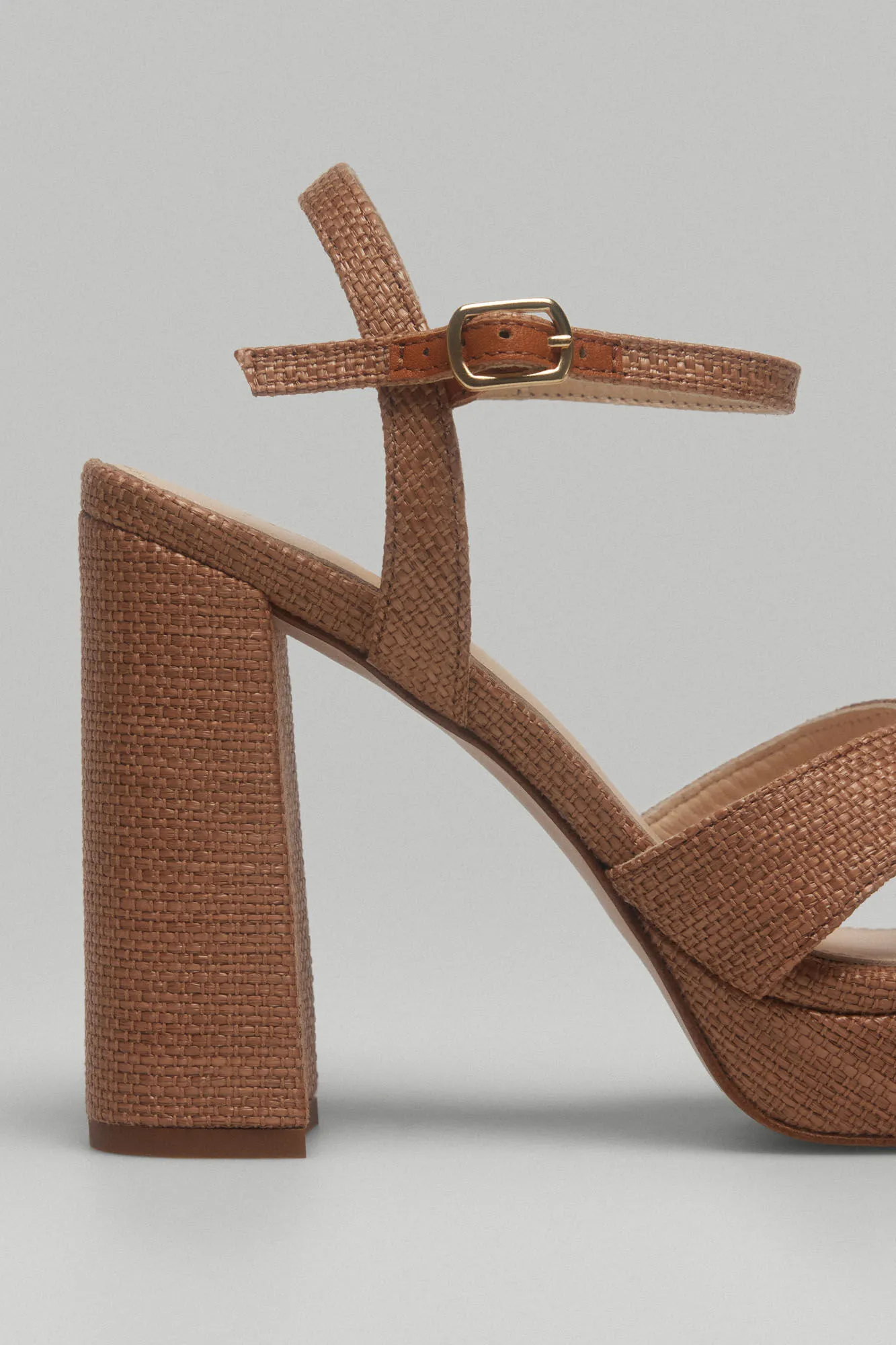 Raffia platform sandals