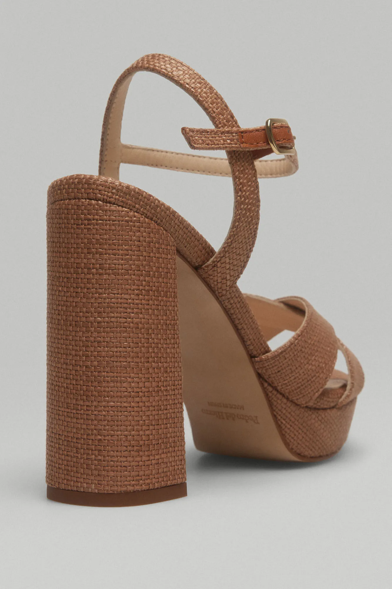 Raffia platform sandals