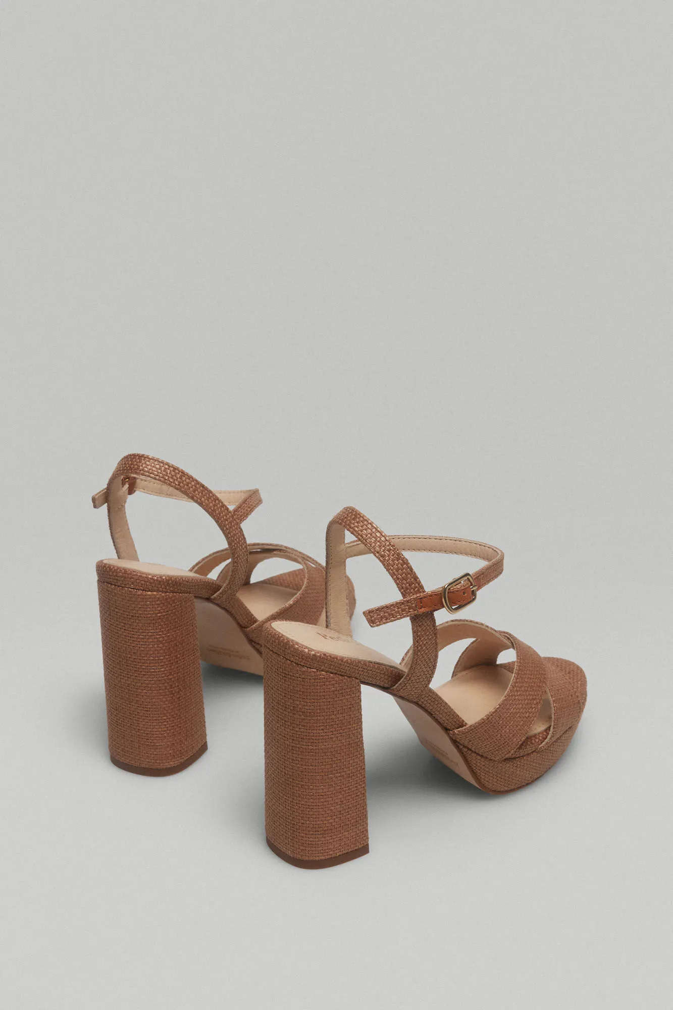 Raffia platform sandals