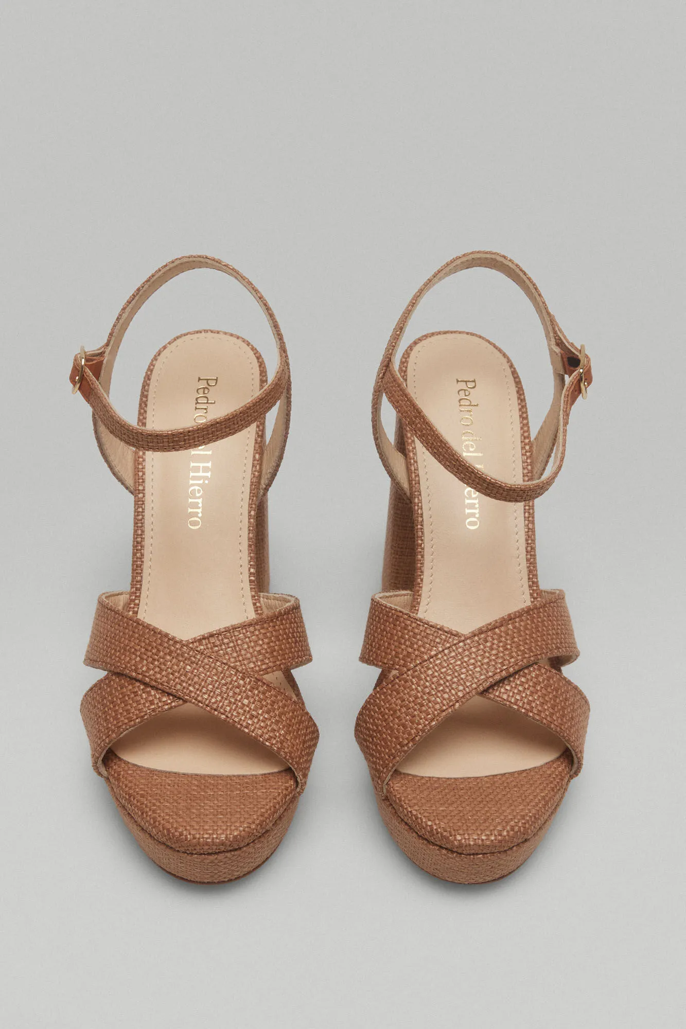 Raffia platform sandals