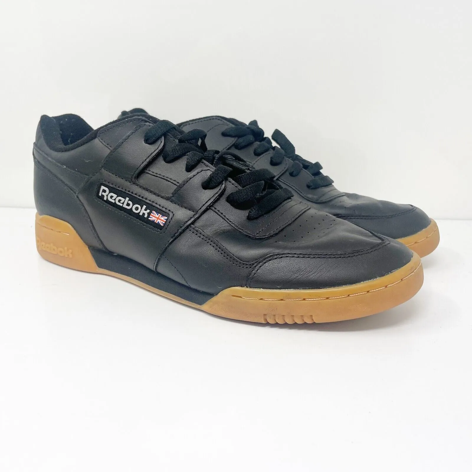 Reebok Mens Classic Workout Plus CN2127 Black Casual Shoes Sneakers Size 11