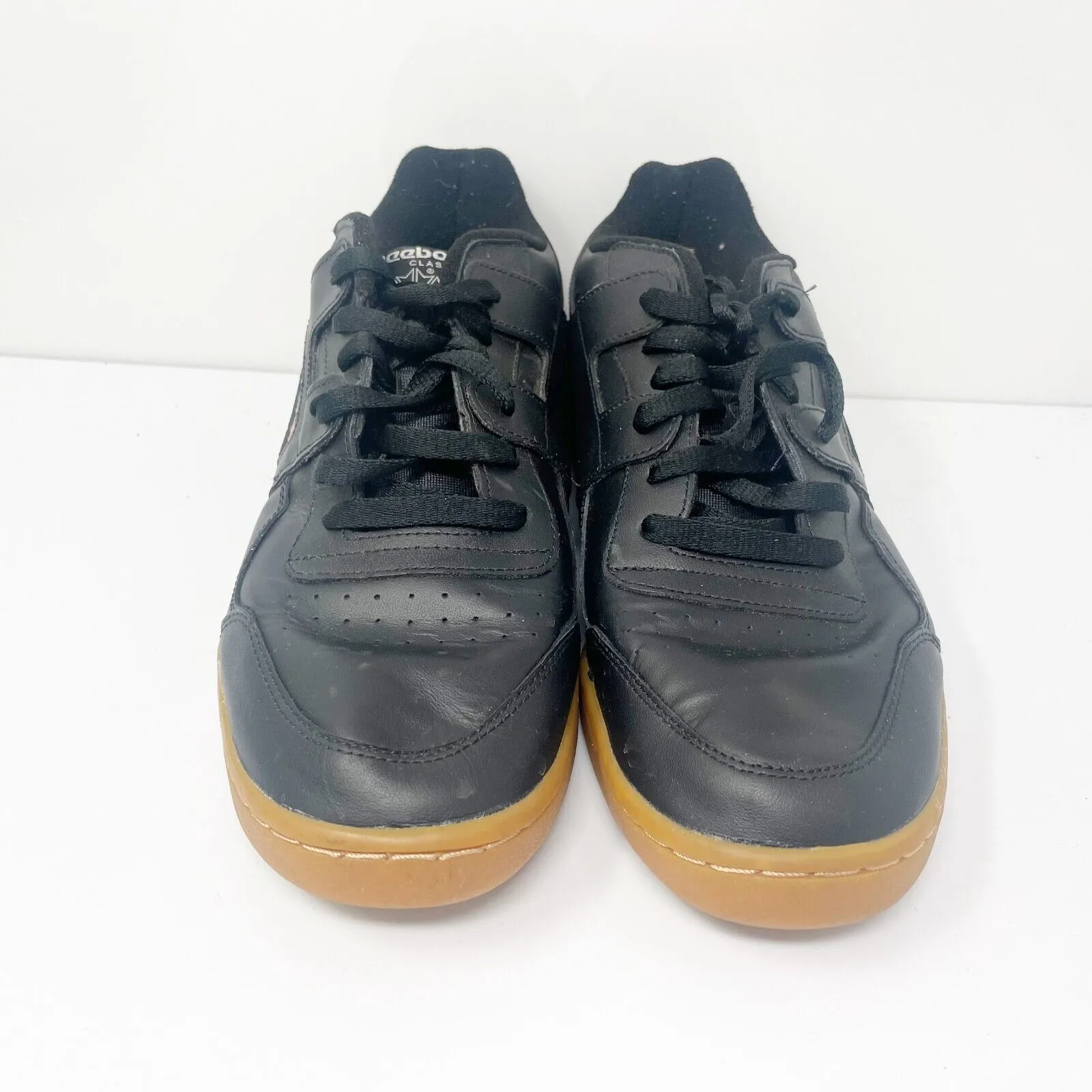 Reebok Mens Classic Workout Plus CN2127 Black Casual Shoes Sneakers Size 11