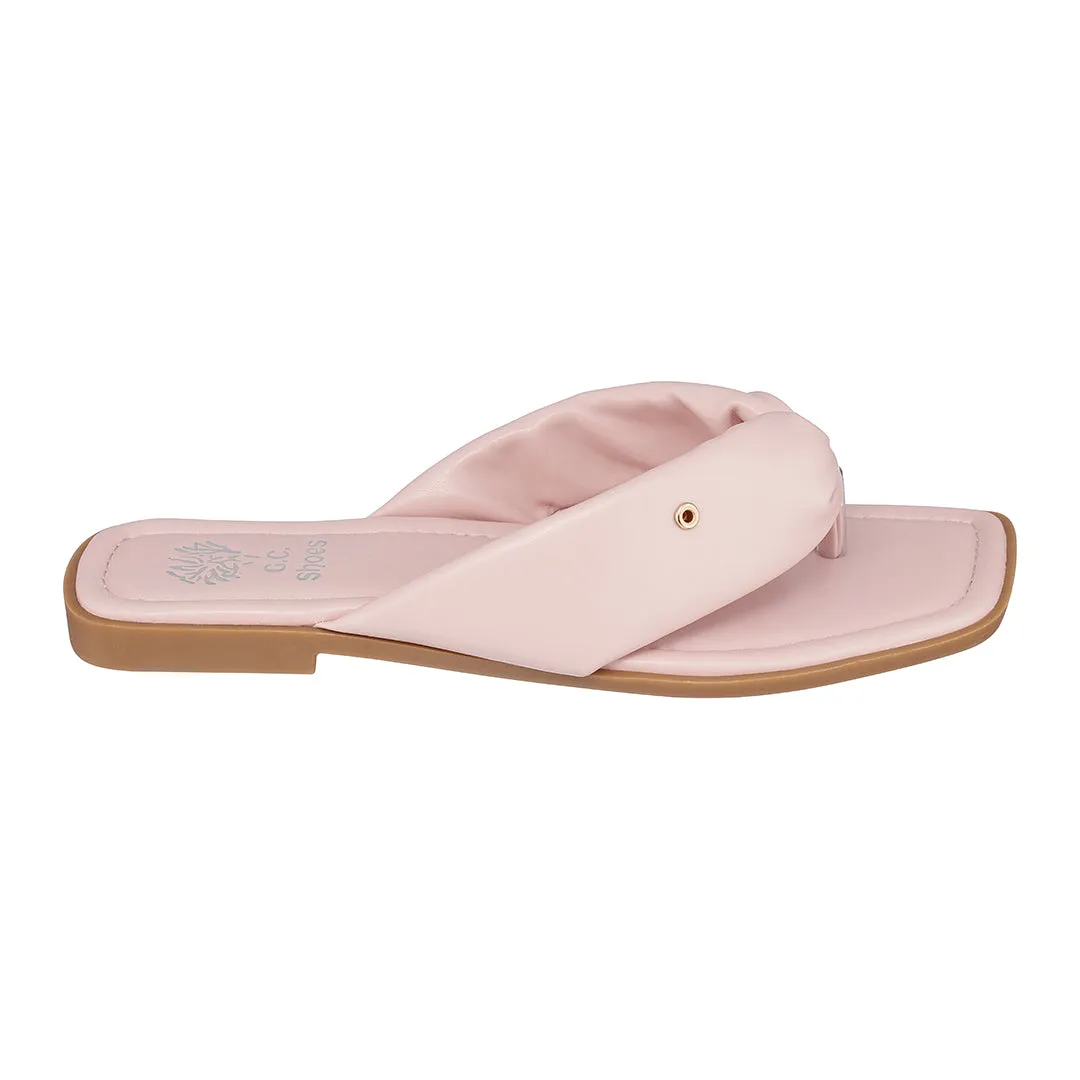 Reid Pink Flat Sandals