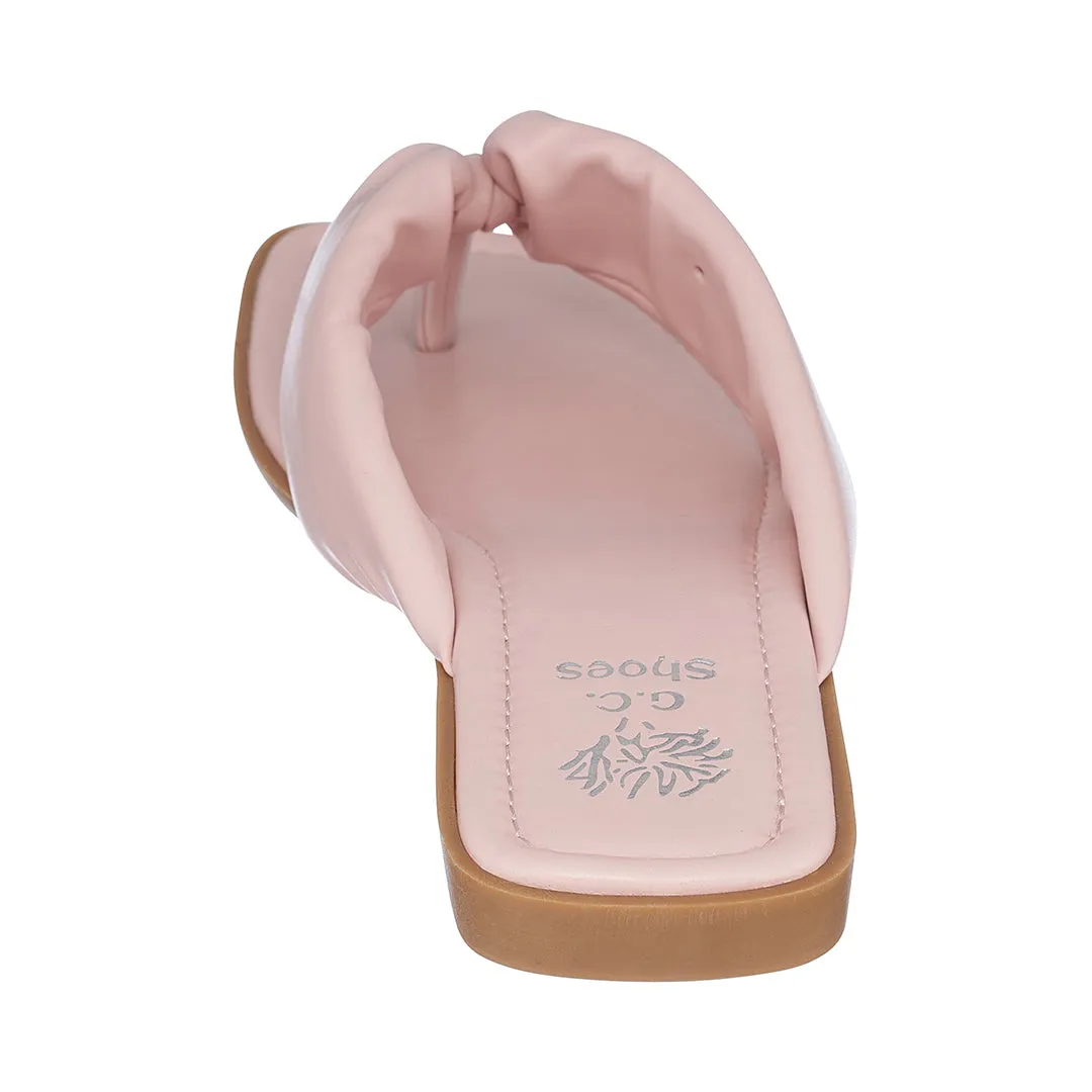 Reid Pink Flat Sandals