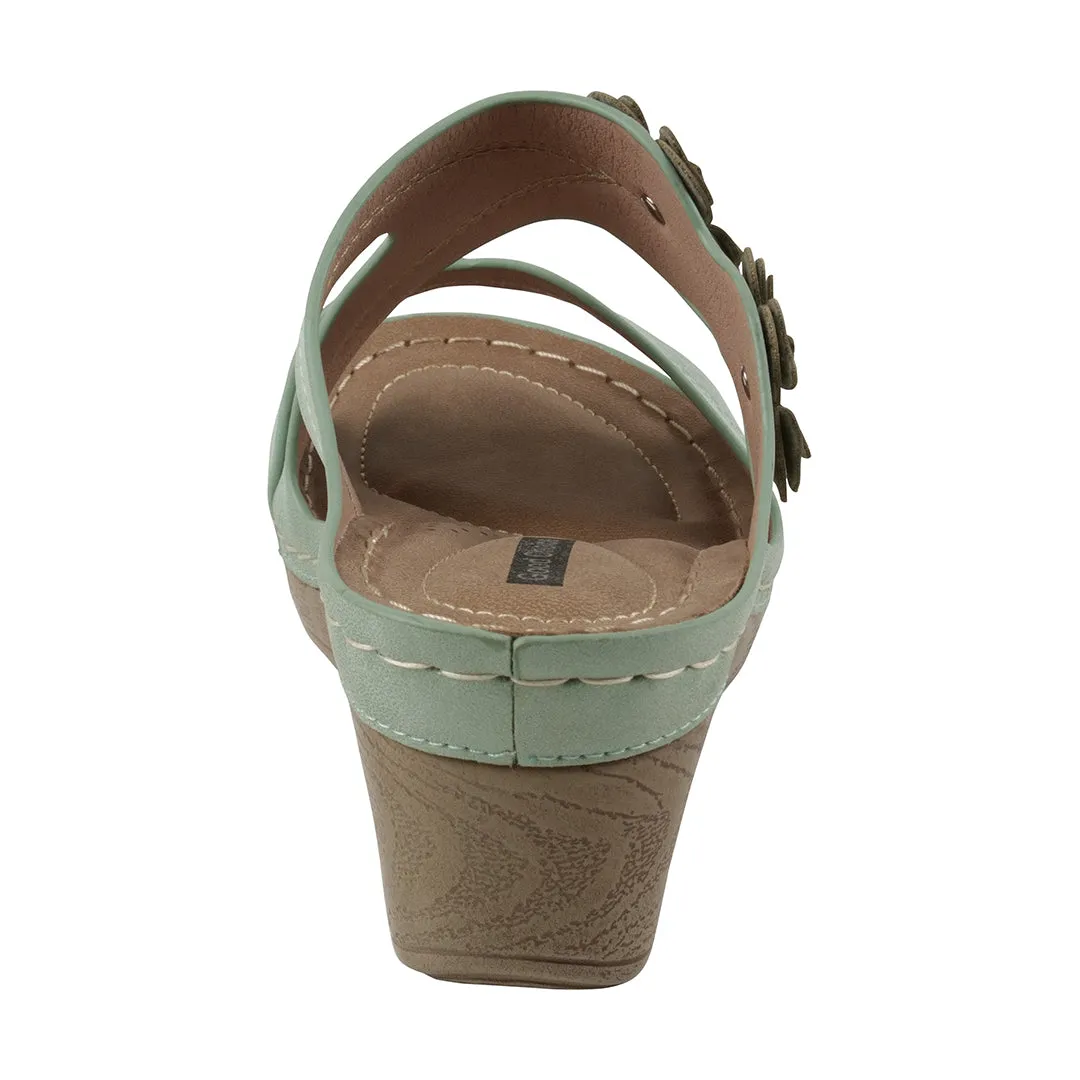 Rita Mint Wedge Sandals