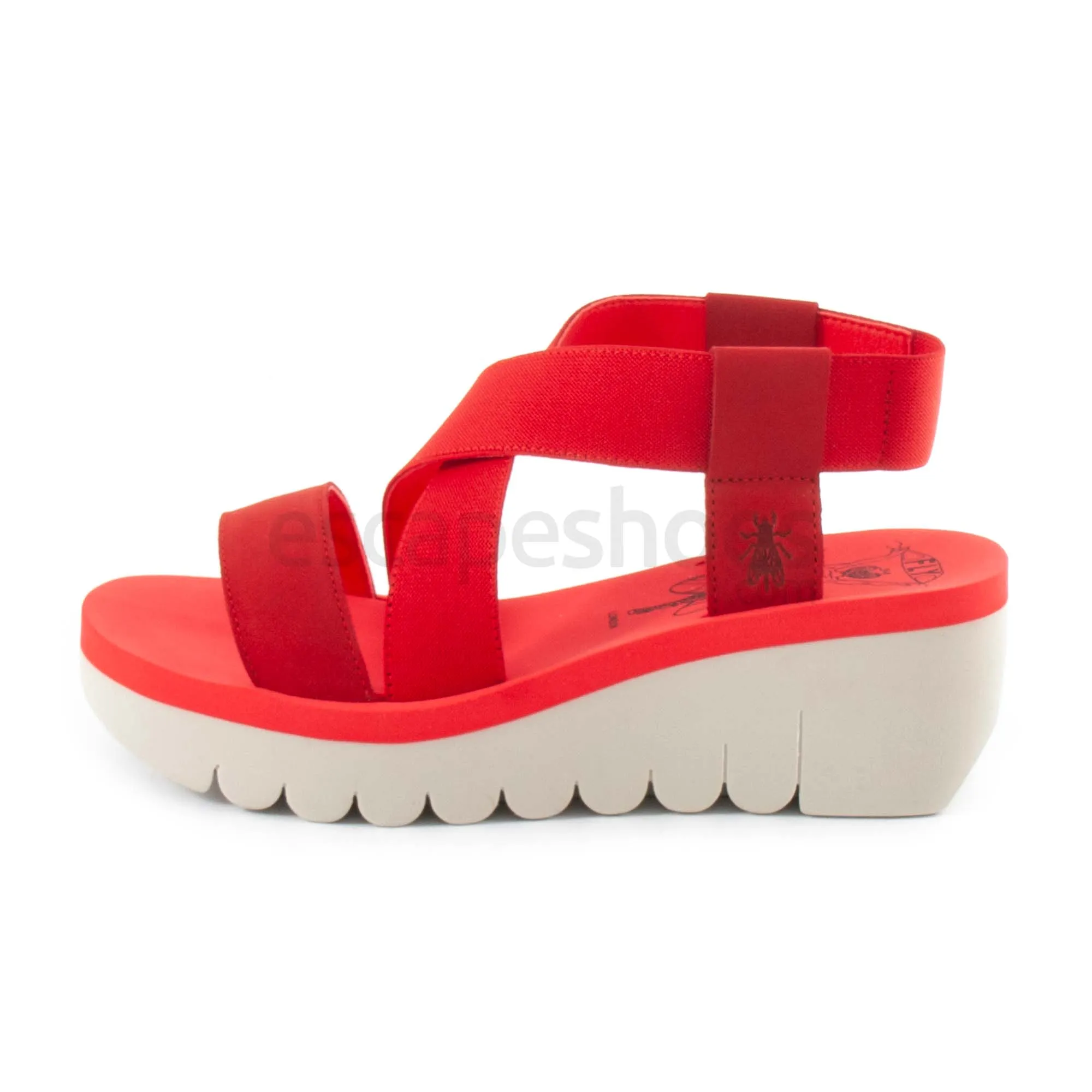 Sandalias FLY LONDON Yabi922 Cupido Elastic Lipstick Red P144922006