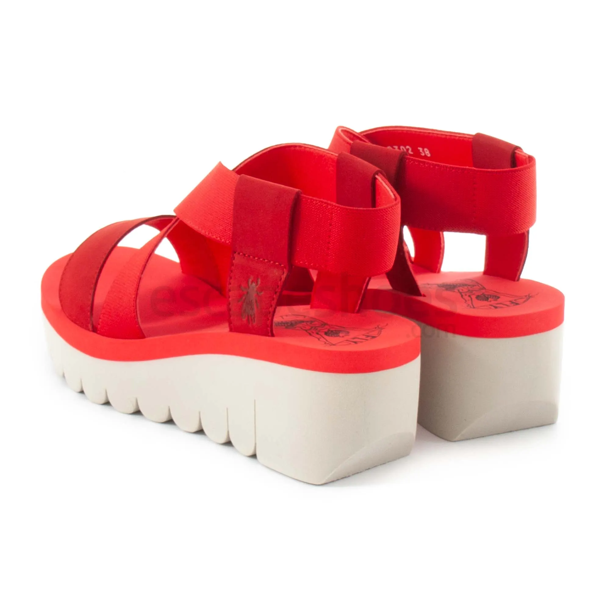 Sandalias FLY LONDON Yabi922 Cupido Elastic Lipstick Red P144922006