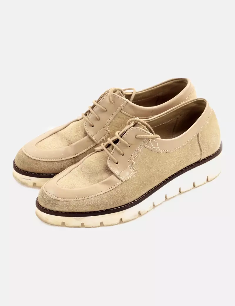 Seaside Oxfords beige combinado charol