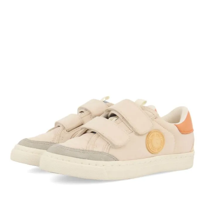 SNEAKERS BEIGE COLOR WITH COLOR ACCENTS FOR GIRL AND BOY HEPPNER